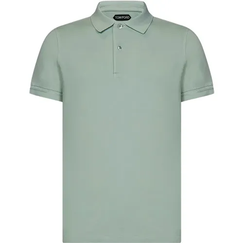Grünes Tennis Polo Shirt Logo , Herren, Größe: L - Tom Ford - Modalova