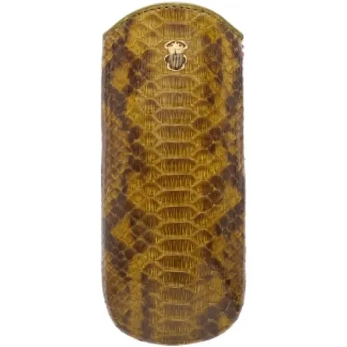 Python Glasses Case Maya 3093 Khaki , female, Sizes: ONE SIZE - Claris Virot - Modalova