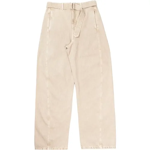 Twisted Pants with Belt , male, Sizes: XL, L - Lemaire - Modalova