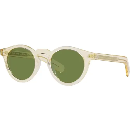 Buff/Green Martineaux Sunglasses , male, Sizes: 49 MM - Oliver Peoples - Modalova