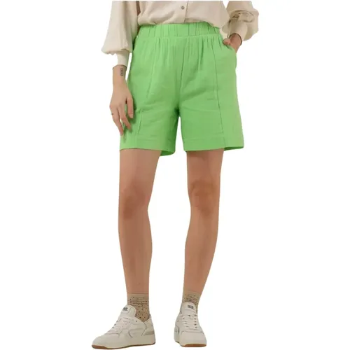 Grüne High Waist Shorts Yaspiro , Damen, Größe: XS - Y.A.S - Modalova