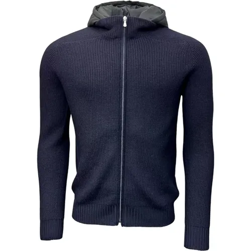 Rainwool Hooded Jacket Navy , male, Sizes: M, 2XL - Gran Sasso - Modalova