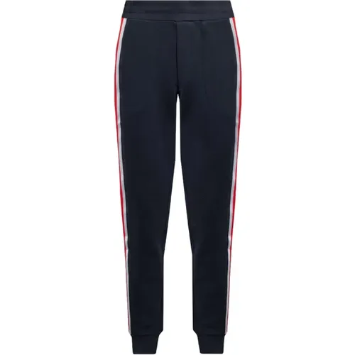 Navy Track Pants with Reflective Panels , male, Sizes: M - Moncler - Modalova