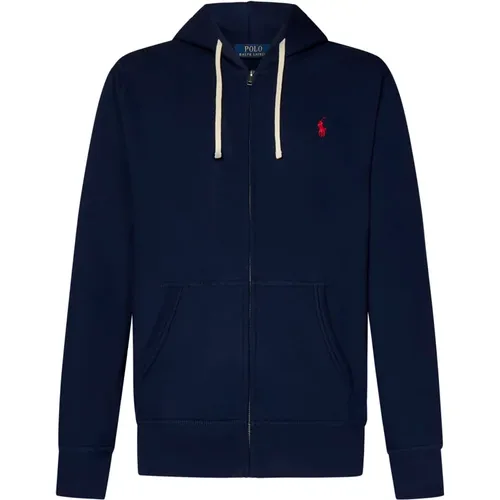 Herrenbekleidung Sweatshirts Blau Aw24 , Herren, Größe: M - Ralph Lauren - Modalova