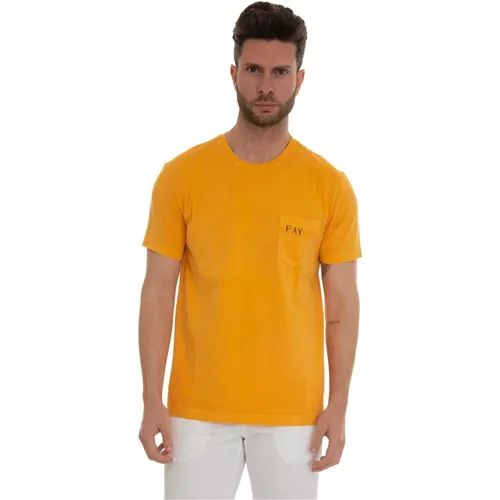 Short-sleeved round-necked T-shirt , male, Sizes: 3XL, L, 2XL, S - Fay - Modalova