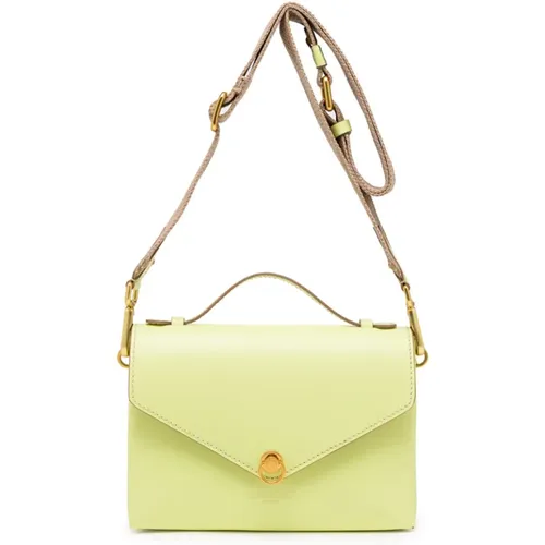 Simple Leather Mini Bag with Gold Ring , female, Sizes: ONE SIZE - Gianni Chiarini - Modalova