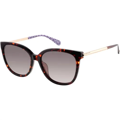 Britton/G/S Sonnenbrille in Havana/Braun Shaded , Damen, Größe: 55 MM - Kate Spade - Modalova