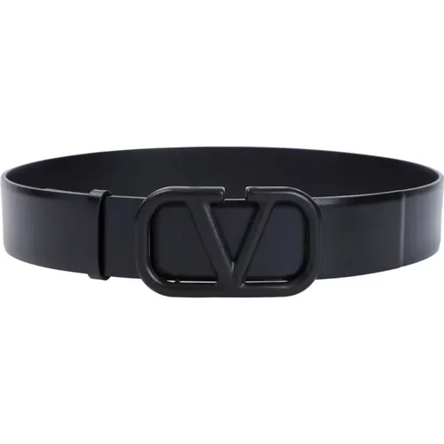 Nero Leather Belt , female, Sizes: 90 CM - Valentino Garavani - Modalova