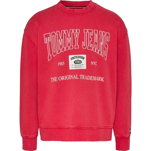 Retro-Sporty Sweater , male, Sizes: L, S, XS - Tommy Jeans - Modalova