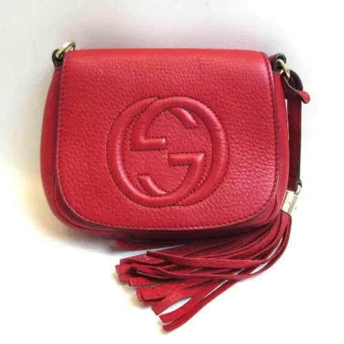 Pre-owned Leather Gucci Shoulder Bag , female, Sizes: ONE SIZE - Gucci Vintage - Modalova