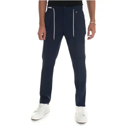 Stretch Chino mit Kordelzug in der Taille , Herren, Größe: L - Paoloni - Modalova