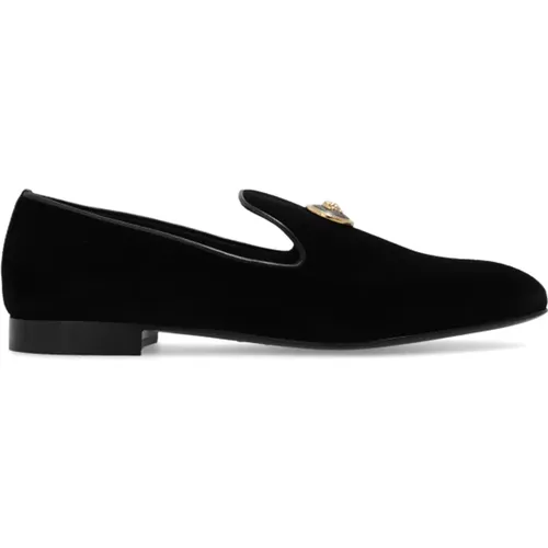 Velvet slippers , male, Sizes: 7 UK, 8 UK, 11 UK, 9 UK - Versace - Modalova