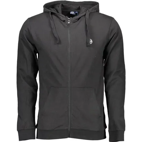 Schwarzer Bestickter Reißverschluss Hoodie Sweatshirt - Sergio Tacchini - Modalova