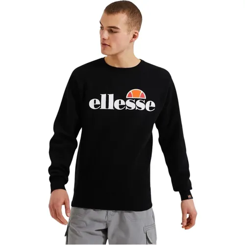 Herren Sweatshirt Komfortabler Schnitt Gerippter Ausschnitt , Herren, Größe: S - Ellesse - Modalova