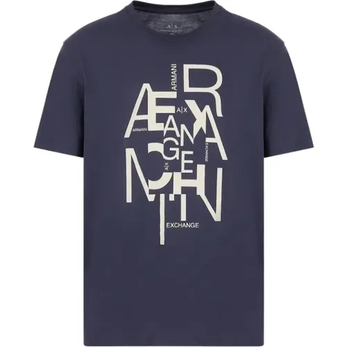 Pima Baumwoll T-shirt , Herren, Größe: L - Armani Exchange - Modalova