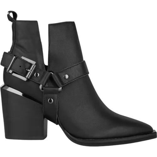 Pointed Toe Leather Ankle Boots , female, Sizes: 4 UK, 8 UK, 7 UK - Alma en Pena - Modalova