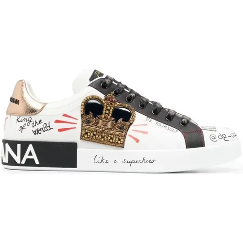 Portofino Sneakers , male, Sizes: 7 UK, 9 1/2 UK, 11 UK, 7 1/2 UK, 10 UK, 8 UK, 9 UK, 6 UK, 8 1/2 UK - Dolce & Gabbana - Modalova