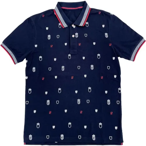 Navy Shield Polo Shirt , male, Sizes: M - Carolina Herrera - Modalova