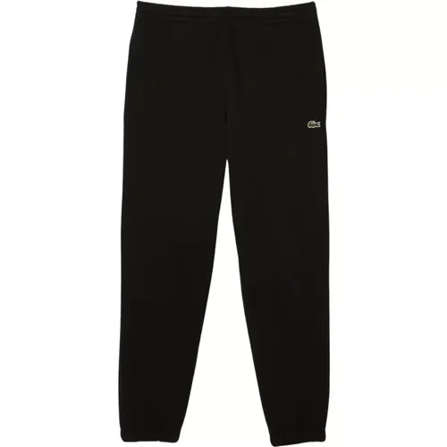 Schwarze Baumwollmischung Sweatpants , Herren, Größe: 2XL - Lacoste - Modalova