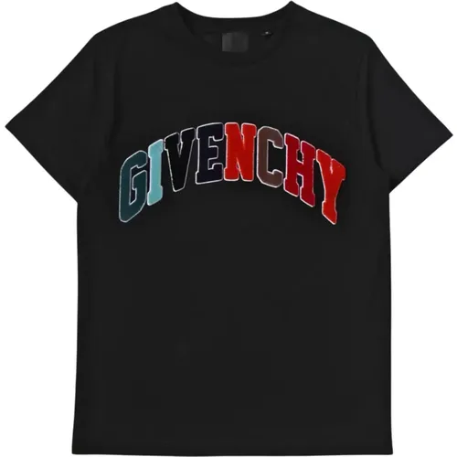 Schwarzes T-Shirt mit Multicolor-Logo - Givenchy - Modalova