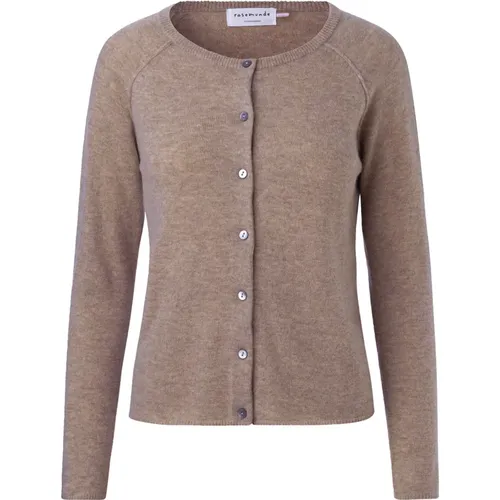 Weicher Woll-Cardigan Braun Grau Melange - Rosemunde - Modalova