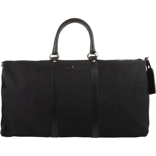 Nylon Duffle Bag with Leather Inserts , male, Sizes: ONE SIZE - Kiton - Modalova