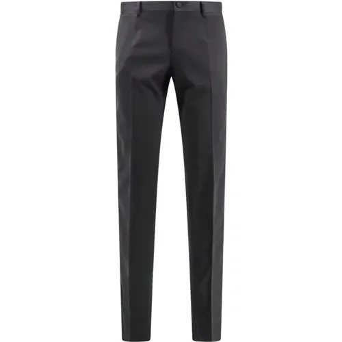 Luxury Wool Silk Tuxedo Trouser , male, Sizes: L, XL - Dolce & Gabbana - Modalova