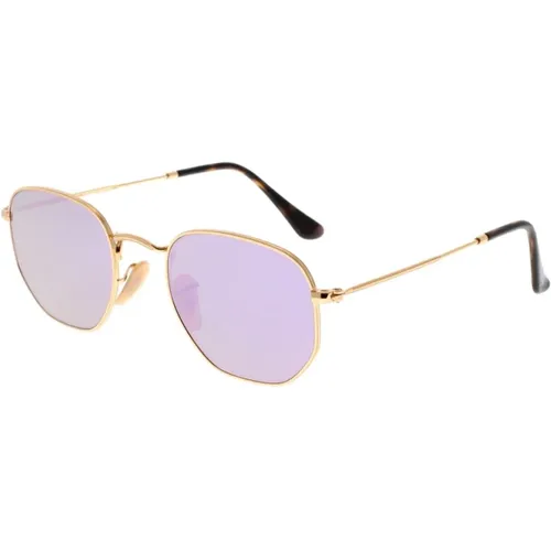 Hexagonal Sunglasses with Flat Crystal Lenses , female, Sizes: 54 MM - Ray-Ban - Modalova