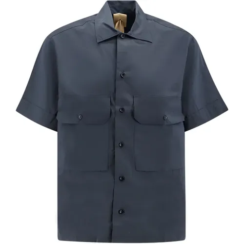 Short Sleeve Shirt with French Collar , male, Sizes: 3XL, 5XL, M - Ten C - Modalova