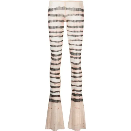 Striped Flare Leggings Low Waist , female, Sizes: S - Jean Paul Gaultier - Modalova