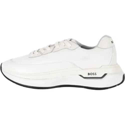 Leather Sneakers with Rubber Sole , male, Sizes: 7 UK, 9 UK, 10 UK, 8 UK - Hugo Boss - Modalova