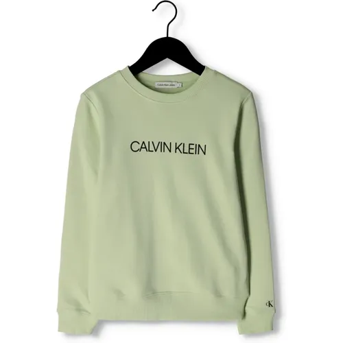 Jungen Logo Sweatshirt Grün - Calvin Klein - Modalova