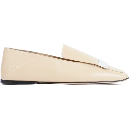 Weicher Leder Loafer Nude , Damen, Größe: 37 EU - Sergio Rossi - Modalova