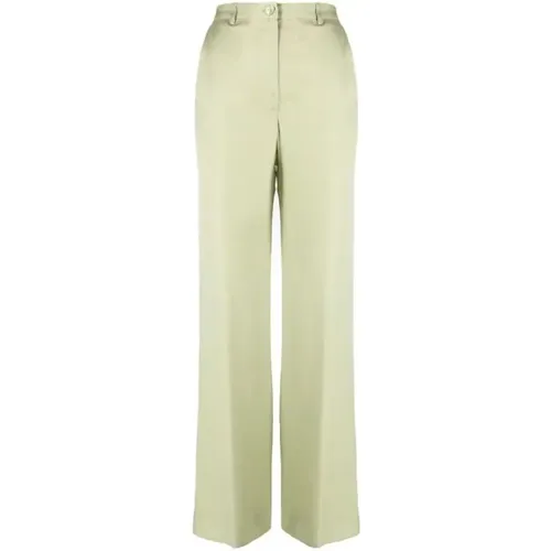 Green Straight Pants - Size 40 , female, Sizes: XS - PATRIZIA PEPE - Modalova