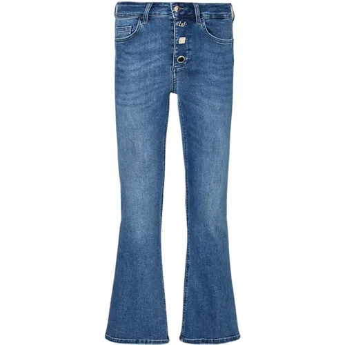 Princess Jewel Button Jeans , female, Sizes: W30, W32, W27, W25, W26, W28, W29, W31 - Liu Jo - Modalova