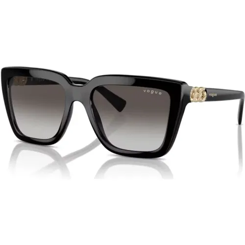 Grey Shaded Sunglasses , female, Sizes: 55 MM - Vogue - Modalova