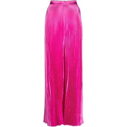 Fuchsia Pleated Trousers , female, Sizes: XS - L'idée - Modalova