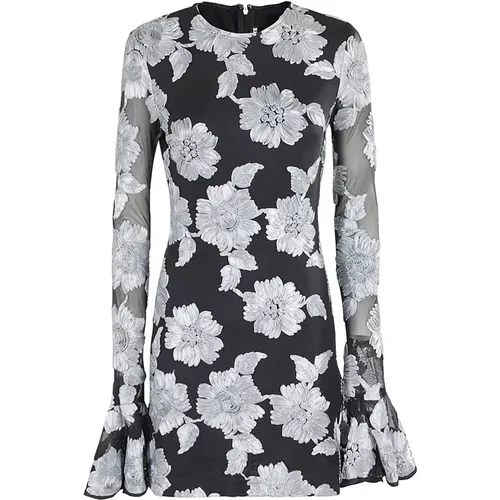 Mesh Mini Dress with Flower Pattern , female, Sizes: M, S - Rotate Birger Christensen - Modalova