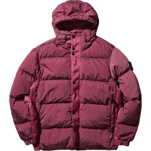 Rosa Nylon Metal Daunenjacke - Stone Island - Modalova