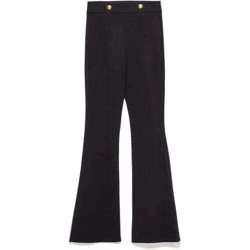 Straight Pants in Milano Stitch with Logo Buttons , female, Sizes: S, M, 2XS, XS - Gaëlle Paris - Modalova