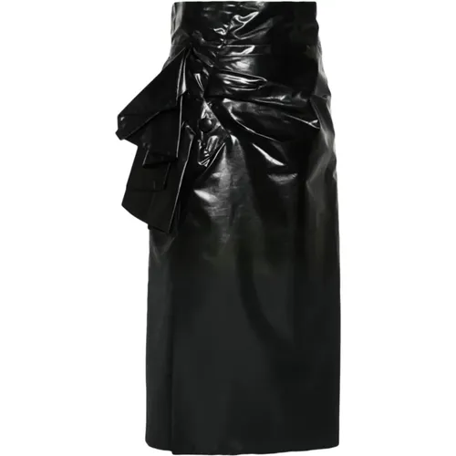 Midi Skirt Side Pocket Detail , female, Sizes: S, L - Maison Margiela - Modalova