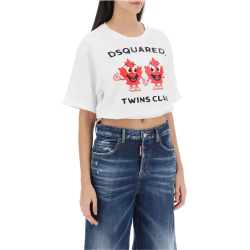 T-Shirts , Damen, Größe: XS - Dsquared2 - Modalova