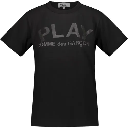 Logo Print Short Sleeve T-Shirt , female, Sizes: M - Comme des Garçons - Modalova