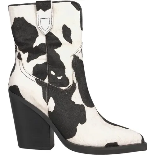 Cowboy Leather Ankle Boots , female, Sizes: 4 UK, 6 UK, 5 UK - Alma en Pena - Modalova