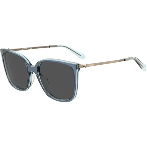 Grey Sunglasses Mol035/S-Zx9 , female, Sizes: 56 MM - Love Moschino - Modalova