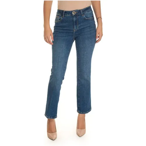 Bootcut Denim Jeans with Trumpet Bottom , female, Sizes: W30, W31 - Liu Jo - Modalova