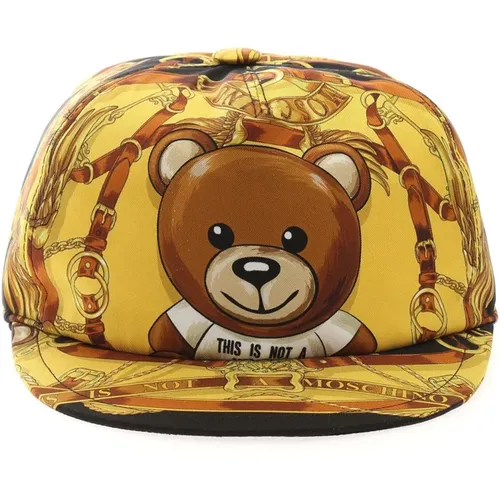 Teddy foulard baseball hat , male, Sizes: ONE SIZE - Moschino - Modalova