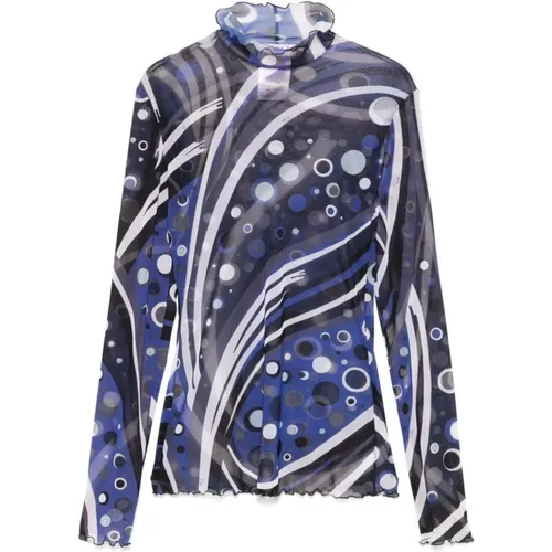 Blaue Pullover Kollektion , Damen, Größe: 2XS - EMILIO PUCCI - Modalova