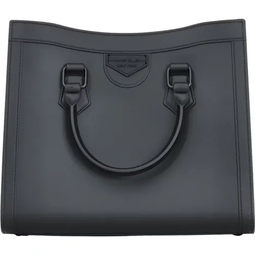 Schwarze Handtasche Flat Wood Stil - Marc Ellis - Modalova