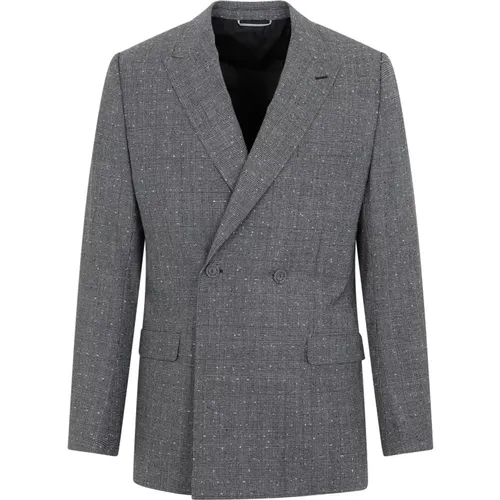 Grey Wool Jacket Prince of Wales , male, Sizes: M - Dior - Modalova
